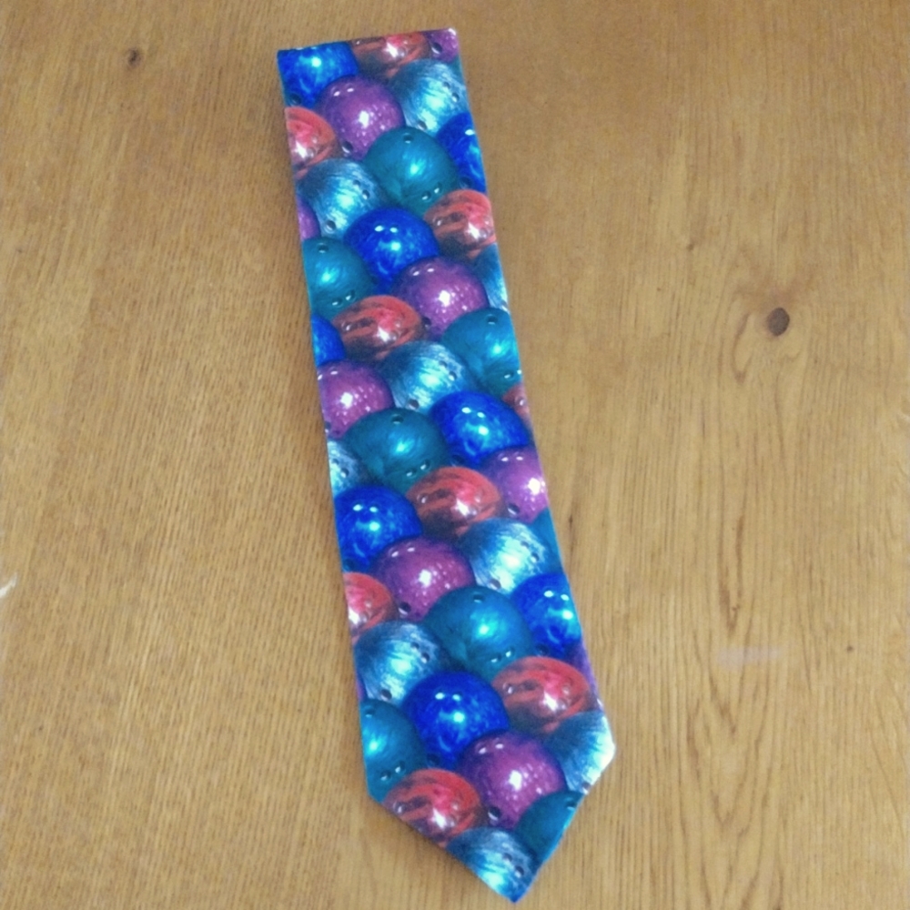 1995 Ralph Marlin Just Balls Bowling Tie